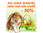 Bani pentru Paste? CreditFix.ro da startul campaniei  “Cel mai iute credit are dobanda redusa” pentru acordarea unui credit urgent online cu dobanda -50%