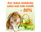 Bani pentru Paste? CreditFix.ro da startul campaniei “Cel mai iute credit are dobanda redusa” pentru acordarea unui credit urgent online cu dobanda -50%