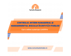 Curs Control Intern Managerial și Managementul Riscului în Entități Publice
