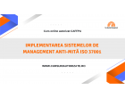 Curs online Implementarea sistemelor de management anti-mită ISO 37001