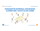 Manager în Domeniul Siguranței Alimentare HACCP și ISO 22000 - Curs online