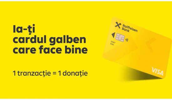 Raiffeisen Bank lansează Cardul Galben Care Face Bine comunităților din România