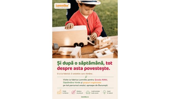 Lemniko – fabrica de jucării din lemn care transformă Școala Altfel și Săptămâna Verde în experiențe memorabile pentru copii